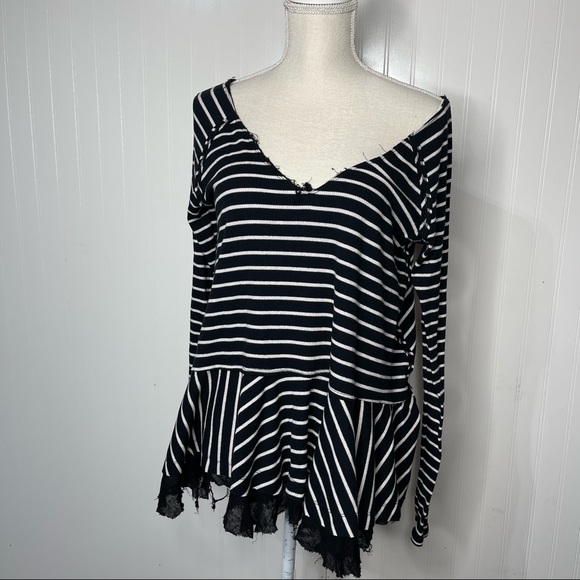 Free People | Tangerine Stripe Tee - Picture 3 of 9